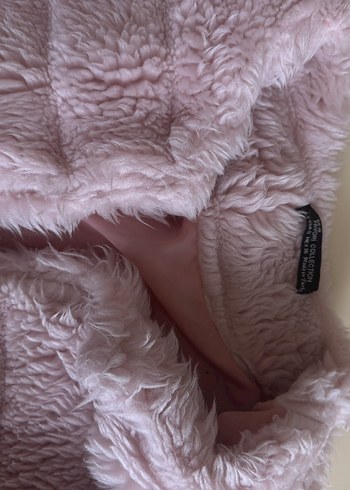 Pembe Kadın Suni Kürk Midi Ceket - Görsel 2