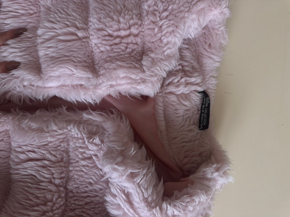 Pembe Kadın Suni Kürk Midi Ceket - Görsel 2