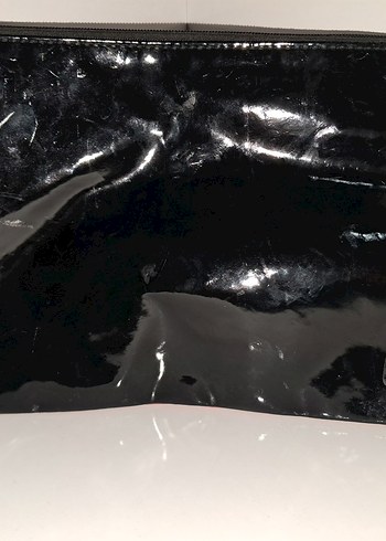 Bordo Deri Fermuarlı Kadın Portföy Çanta - Görsel 2