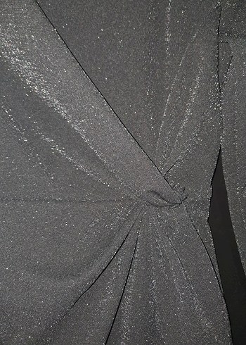 Siyah simli Uzun Abiye Elbise - Görsel 5