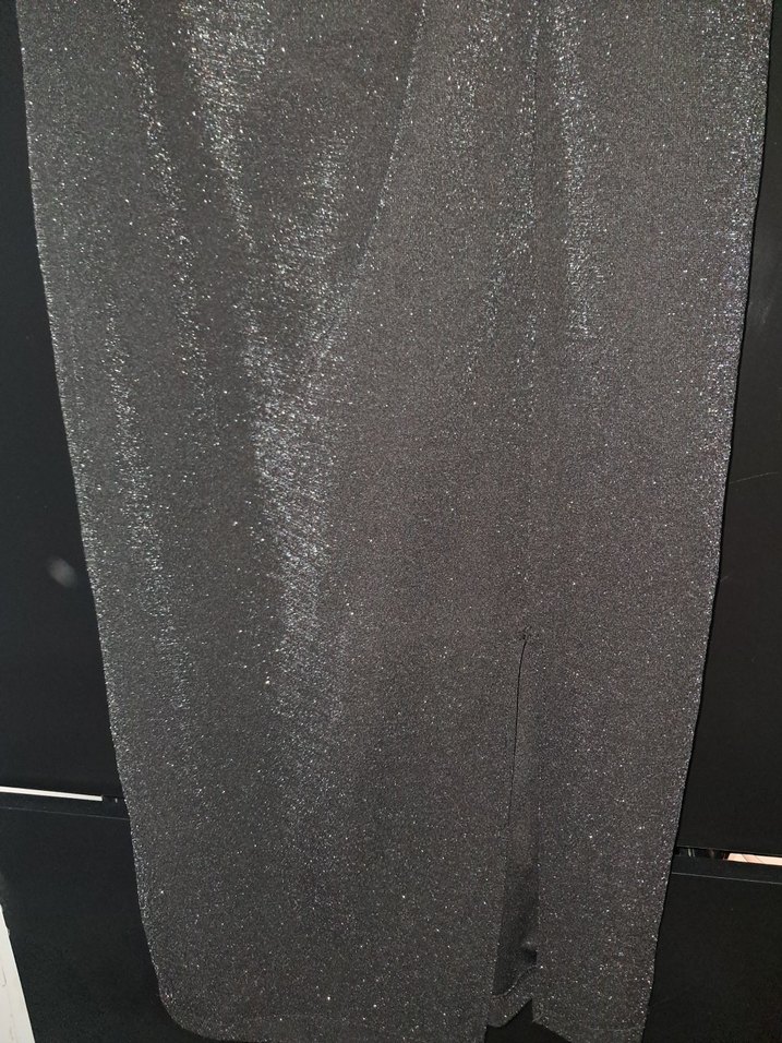 Siyah simli Uzun Abiye Elbise - Görsel 4