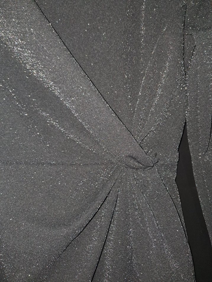 Siyah simli Uzun Abiye Elbise - Görsel 5