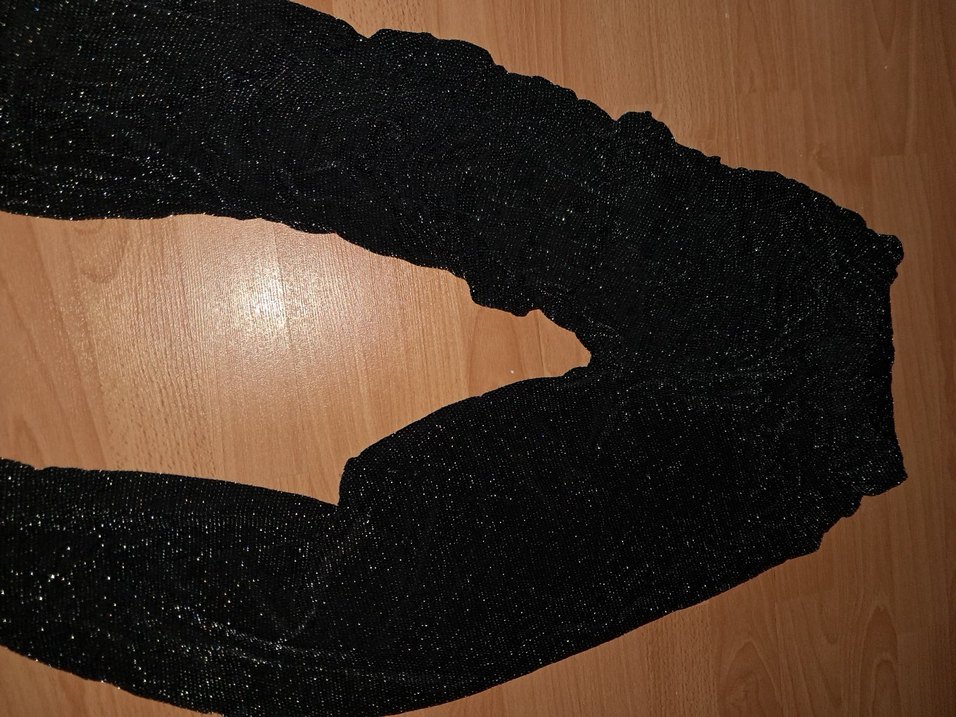 Siyah Kadın simli  Pantolon - Görsel 2