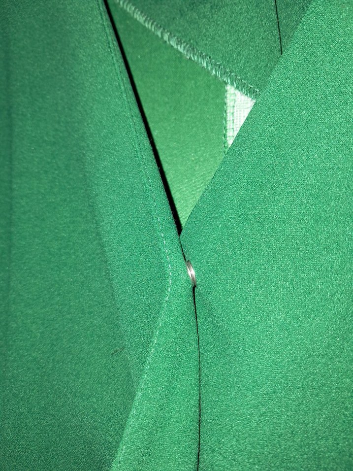 Uzun Kol Drapeli Yeşil Kadın Elbise - Görsel 5