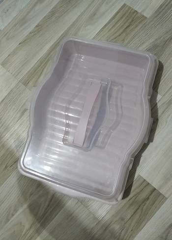 Pembe Şeffaf Kek Kalıbı ve Saklama Kabı kare ve dıkdortgen sıgar - Görsel 2