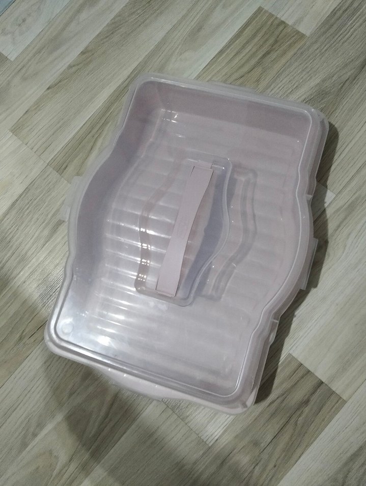 Pembe Şeffaf Kek Kalıbı ve Saklama Kabı kare ve dıkdortgen sıgar - Görsel 2