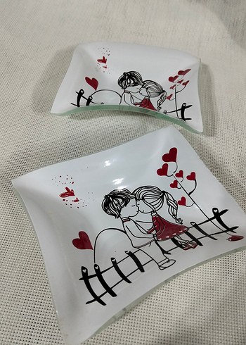 Baskılı cam orta boy servıslık - Görsel 2