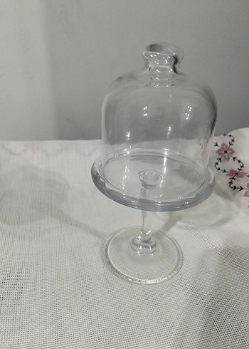 Mini Pastane Şeffaf Ayaklı Kek Fanusu - Görsel 2