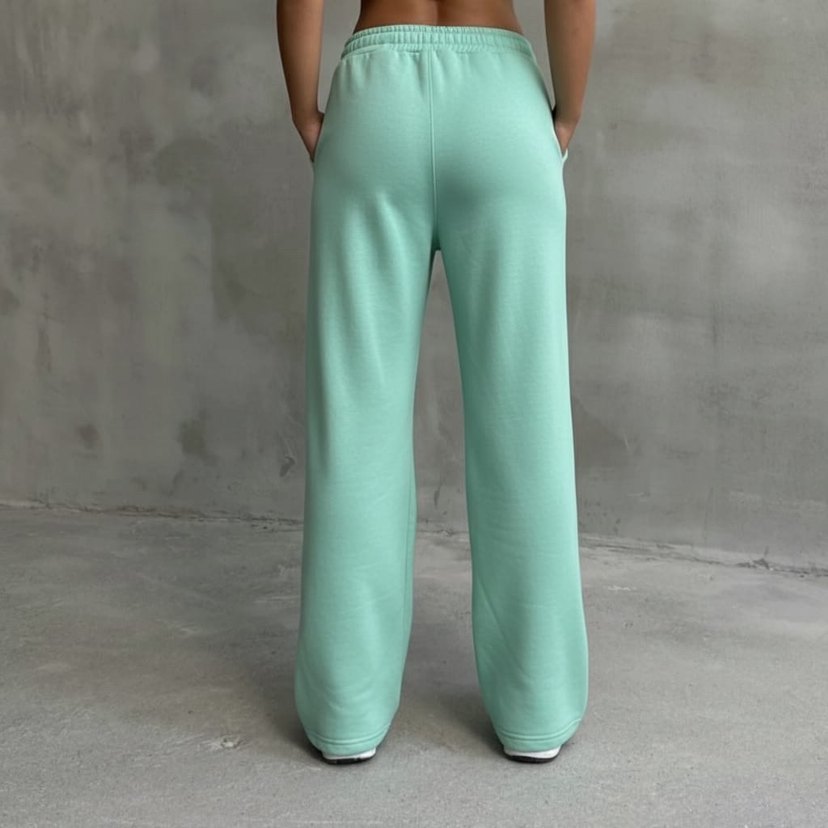 Kadın Yeşil Rahat Kesim Midi Eşofman - Görsel 3