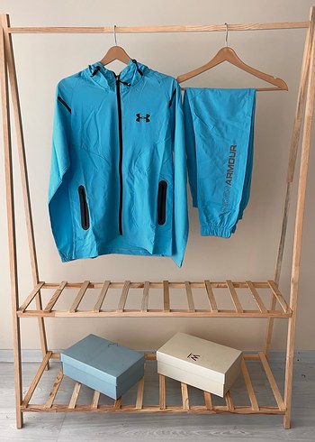 Mavi Kapüşonlu Kadın Eşofman Takımı - Görsel 2