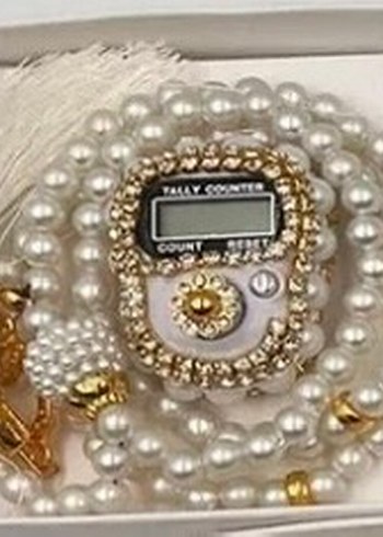 Beyaz Tesbih İnci Görünümlü - Görsel 2