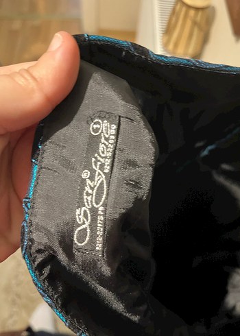 Mavi Straplez Midi Drapeli Elbise - Görsel 7