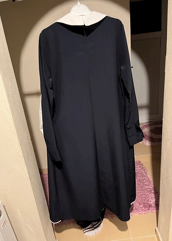 Uzun Kollu Beyaz Siyah Kadın Tunik - Görsel 7