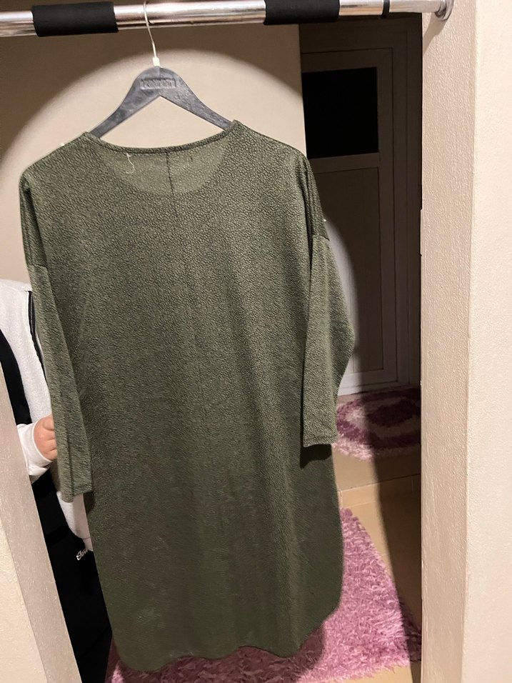 İnci Detaylı Gri Triko Tunik - Görsel 2