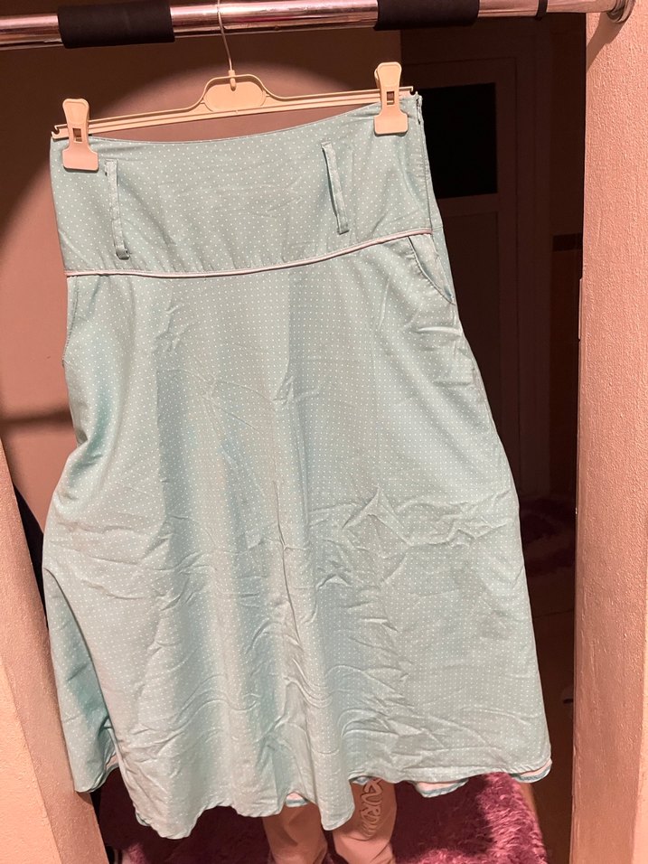 Midi Boy Beyaz Salaş Kadın Etek - Görsel 2