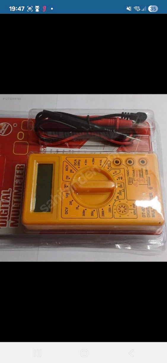 Renkli Dijital Multimetre DT-830D - Görsel 2