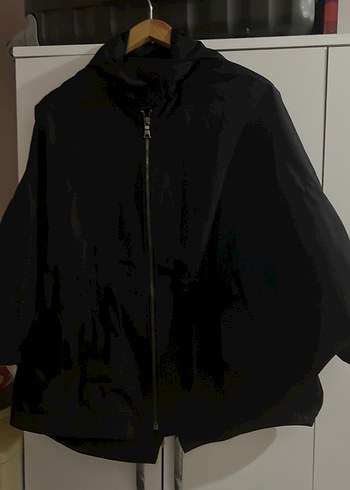 Siyah Midi Kadın Ceket Yağmurluk - Görsel 2