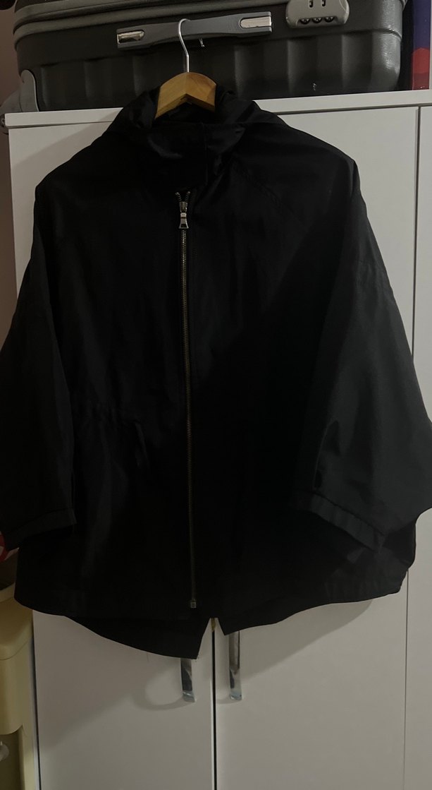 Siyah Midi Kadın Ceket Yağmurluk - Görsel 4