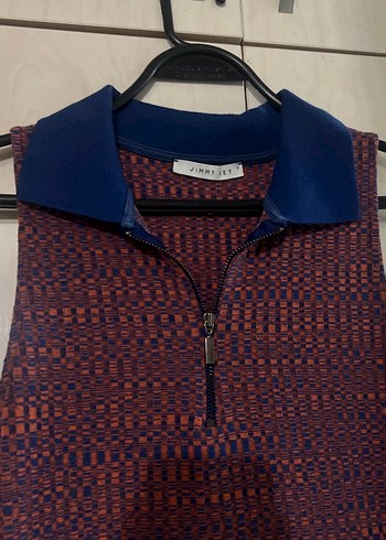 Bordo Kolsuz Yüksek Yakalı Kısa Triko Atlet - Görsel 2