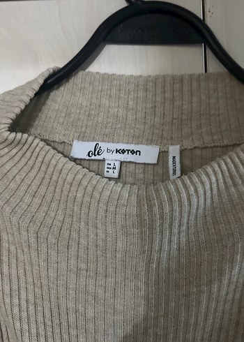 Kahverengi Çizgili Triko Kadın Kazak - Görsel 2