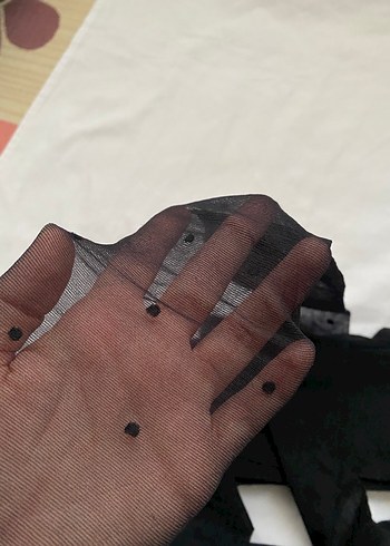 Kadın Siyah puantiyeli kilotlu çorap - Görsel 2