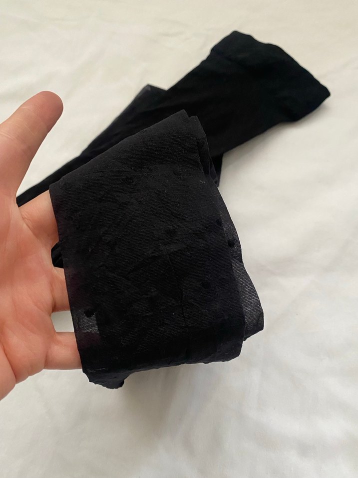 Kadın Siyah puantiyeli kilotlu çorap - Görsel 3