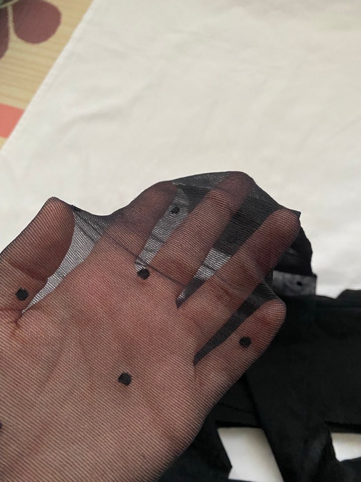 Kadın Siyah puantiyeli kilotlu çorap - Görsel 2