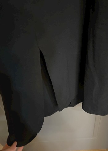 Fırfırlı Siyah uzun tunik - Görsel 2