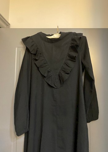 Fırfırlı Siyah uzun tunik - Görsel 3