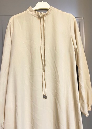 Uzun Bej Keten Bohem Tunik takım - Görsel 2