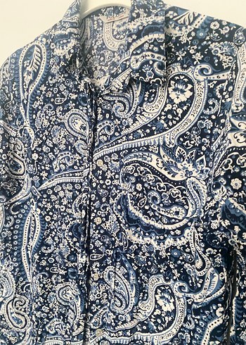 Bohem Uzun Kollu Düğmeli Gömlek - Görsel 2