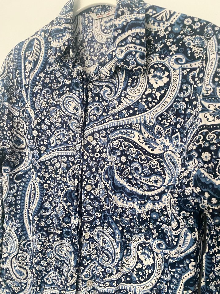 Bohem Uzun Kollu Düğmeli Gömlek - Görsel 2