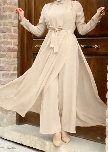 Bej üzeri tüllü tulum - Görsel 2