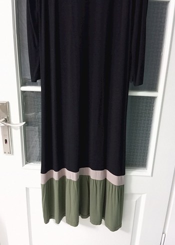 Uzun Siyah Kadın Elbise Kapüşonlu - Görsel 5