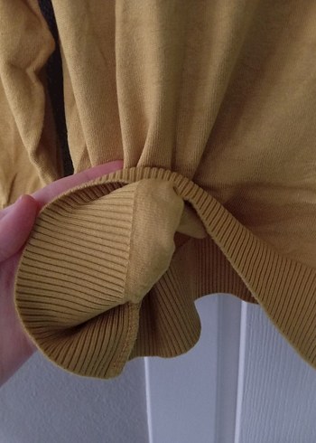 Bej Kadın Bisiklet Yaka Uzun Kollu Triko - Görsel 6