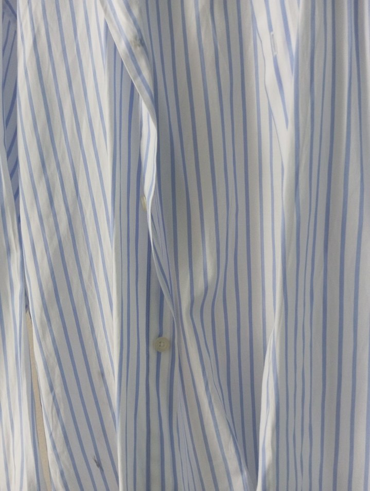 Mavi Çizgili Pamuklu Erkek Gömlek - Görsel 4