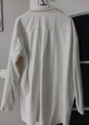 Düğmeli Beyaz Midi Kadın Ceket - Görsel 5