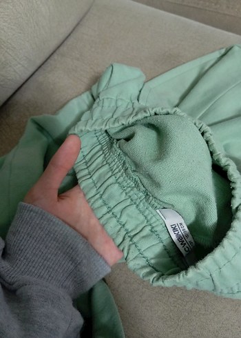 Yeşil Mini Rahat Kesim Kız Çocuk Eşofman Altı - Görsel 5