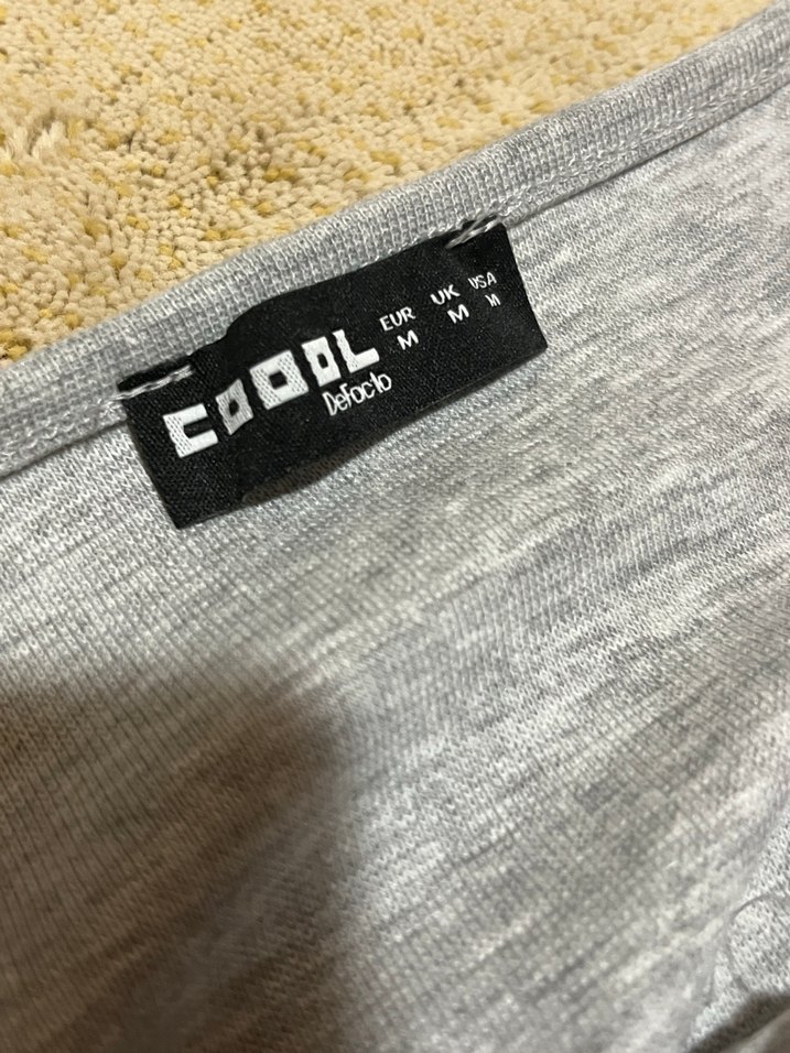 Düğmeli Gri Kadın Pamuklu Kazak - Görsel 2