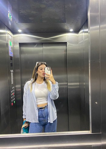 Mavi Batik Desenli gömlek - Görsel 2