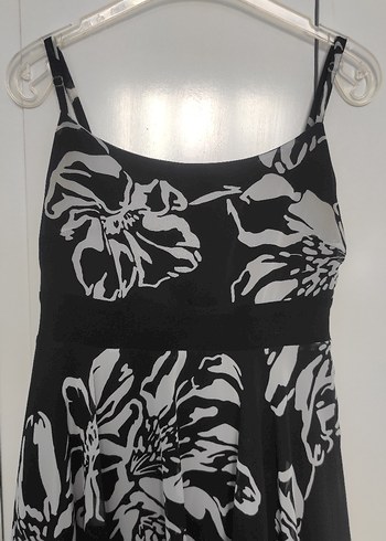 Peron Şifon Askılı Gece Elbisesi - Görsel 3