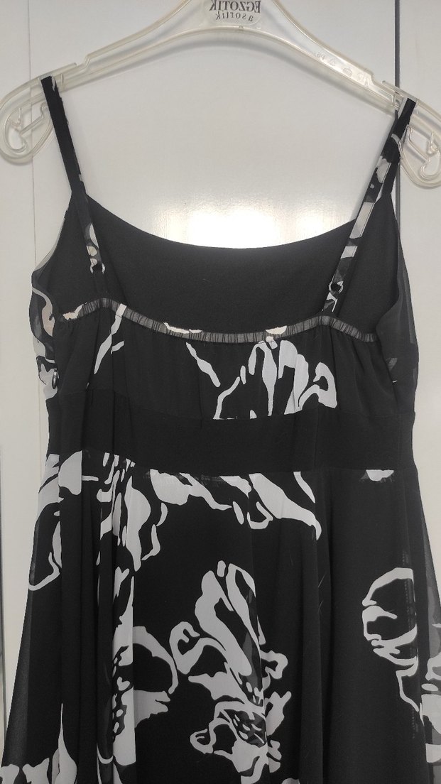 Peron Şifon Askılı Gece Elbisesi - Görsel 5