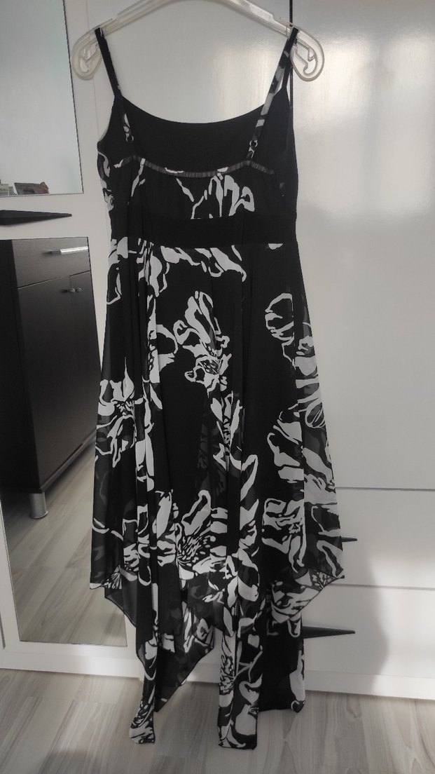 Peron Şifon Askılı Gece Elbisesi - Görsel 4