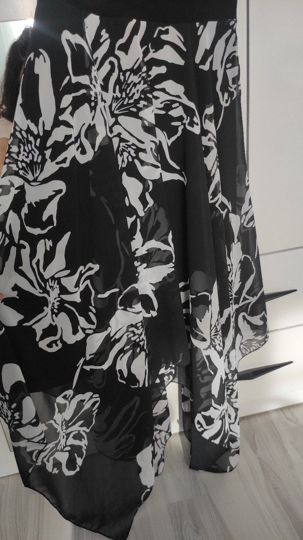 Peron Şifon Askılı Gece Elbisesi - Görsel 2