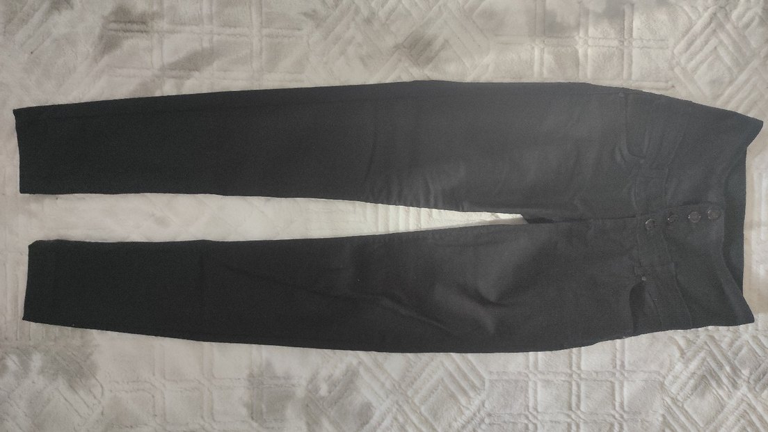 Siyah Yüksek Bel Kadın Pantolon - Görsel 5