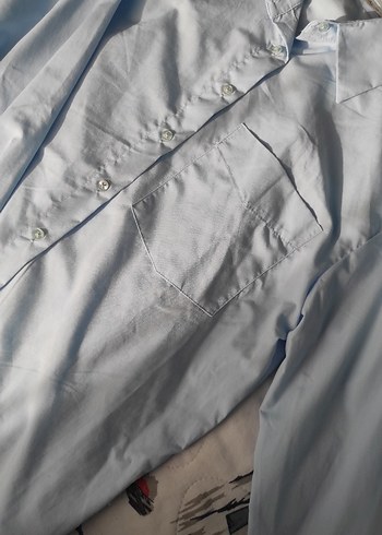 LCW Mavi Uzun Kollu Tunik Gömlek - Görsel 8