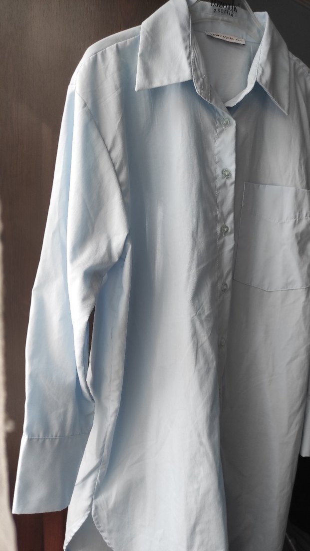 LCW Mavi Uzun Kollu Tunik Gömlek - Görsel 3