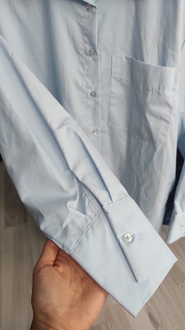 LCW Mavi Uzun Kollu Tunik Gömlek - Görsel 4