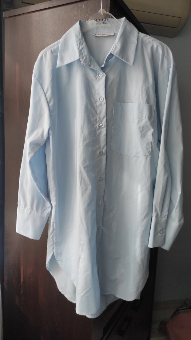 LCW Mavi Uzun Kollu Tunik Gömlek - Görsel 2