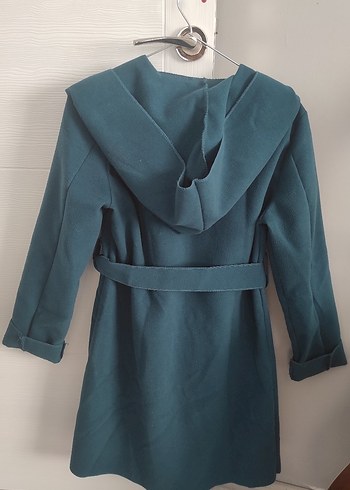 Uzun Kesim Yeşil Kadın Kaban - Görsel 5